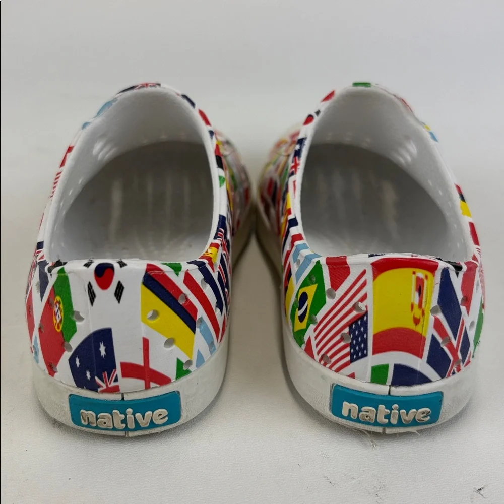 NATIVE Jefferson Waterproof SlipOn Flag Print Size C8